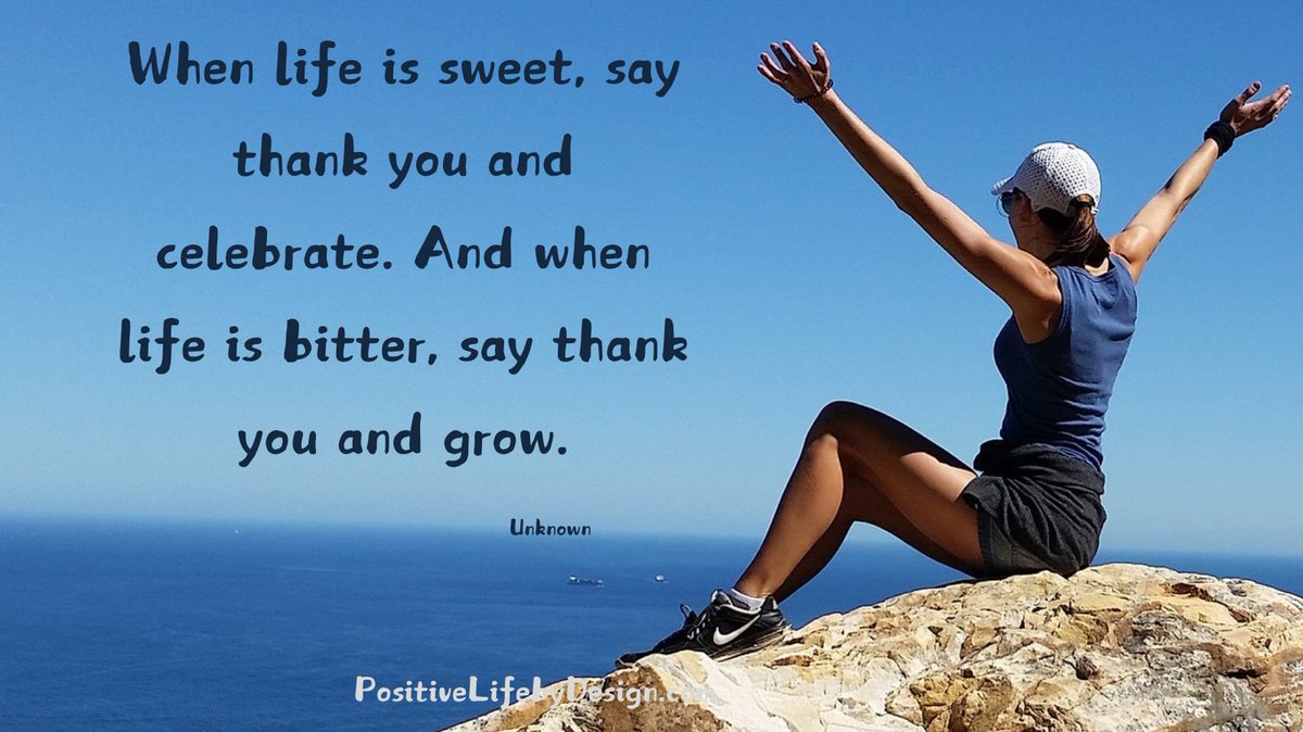 When life is sweet, say thank you and celebrate. And when life is bitter, say thank you and grow.

Everything happens for a reason, celebrate the good times and learn from the bad ones. Life is a journey, enjoy the ride.

#celebratelife #gratitude #begrateful #lifeslessons