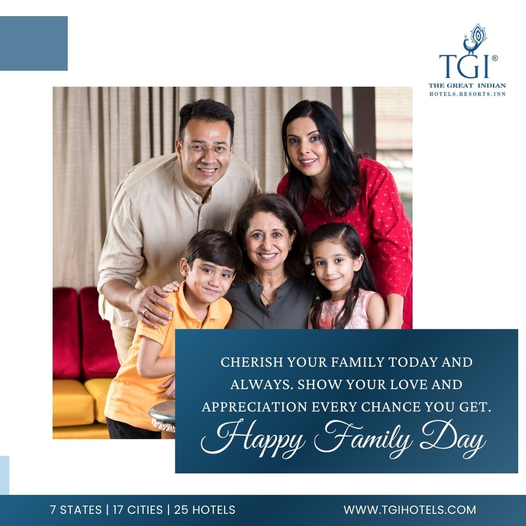 On #InternationalFamilyDay  and every day, remember to prioritize your loved ones. Let's embrace moments to express our love and appreciation. Happy Family Day! 
#TeamTGI #FamilyLove #CherishFamily #ExpressAppreciation #FamilyBonds #LoveAndAppreciation #FamilyFirst