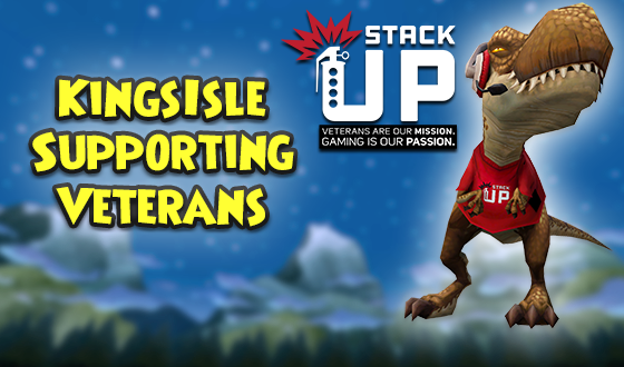 In case you've been living under a rock, the Stack Up Rex charity mount is live on Wizard101!  Featuring two person seating, standard Stack Up redshirt, and really big headphones, Rex is ready to ride.     

Got yours? Show off in the comments. 👇 wizard101.com/game/charity-r…