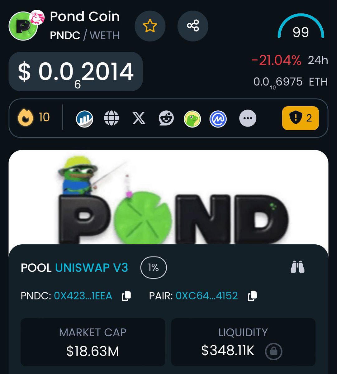 $UNI vs $PNDC
Uniswap valued at 4.09 billion MC
Pondcoin valued at 18.63 million MC

One claims to be cheaper than the other
One claims to be a DEX when it uses the other as an aggregator
One claims to give out rewards
One has a working website

Guess which is better.