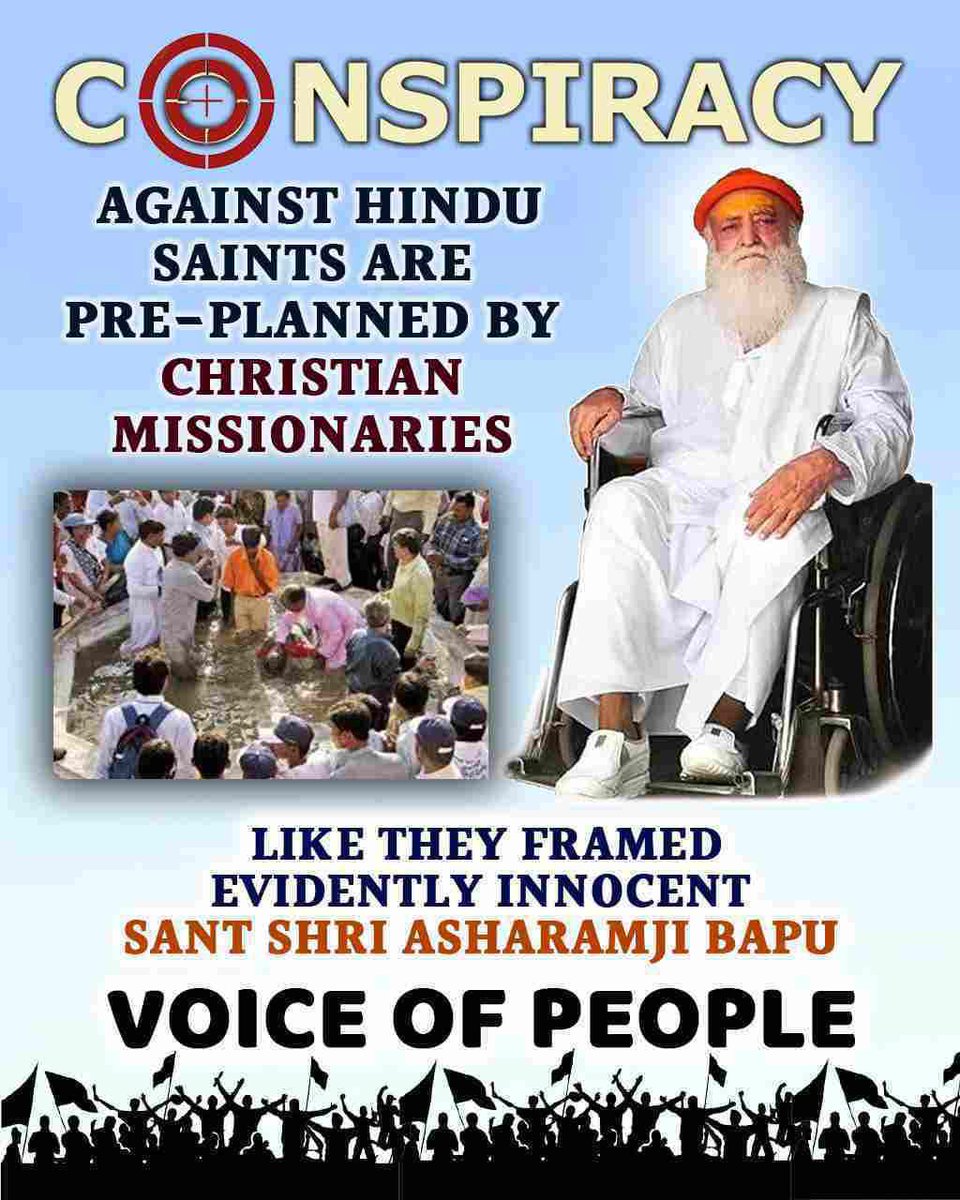 Sant Shri Asharamji Bapu dedicated his entire life for the upliftment of society & initiated various programs for the betterment of the society. Bapuji stood against forced religious conversions. That's why he has been kept in the jail. Anyaay Ab Aur Nahi #SeekJustice