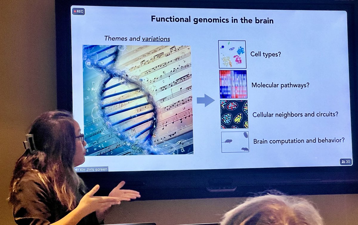 Great seminar today by our own @xinjin at our Neuroscience Institute @scrippsresearch. Packed seminar room, exciting unpublished work. So proud of our junior faculty!