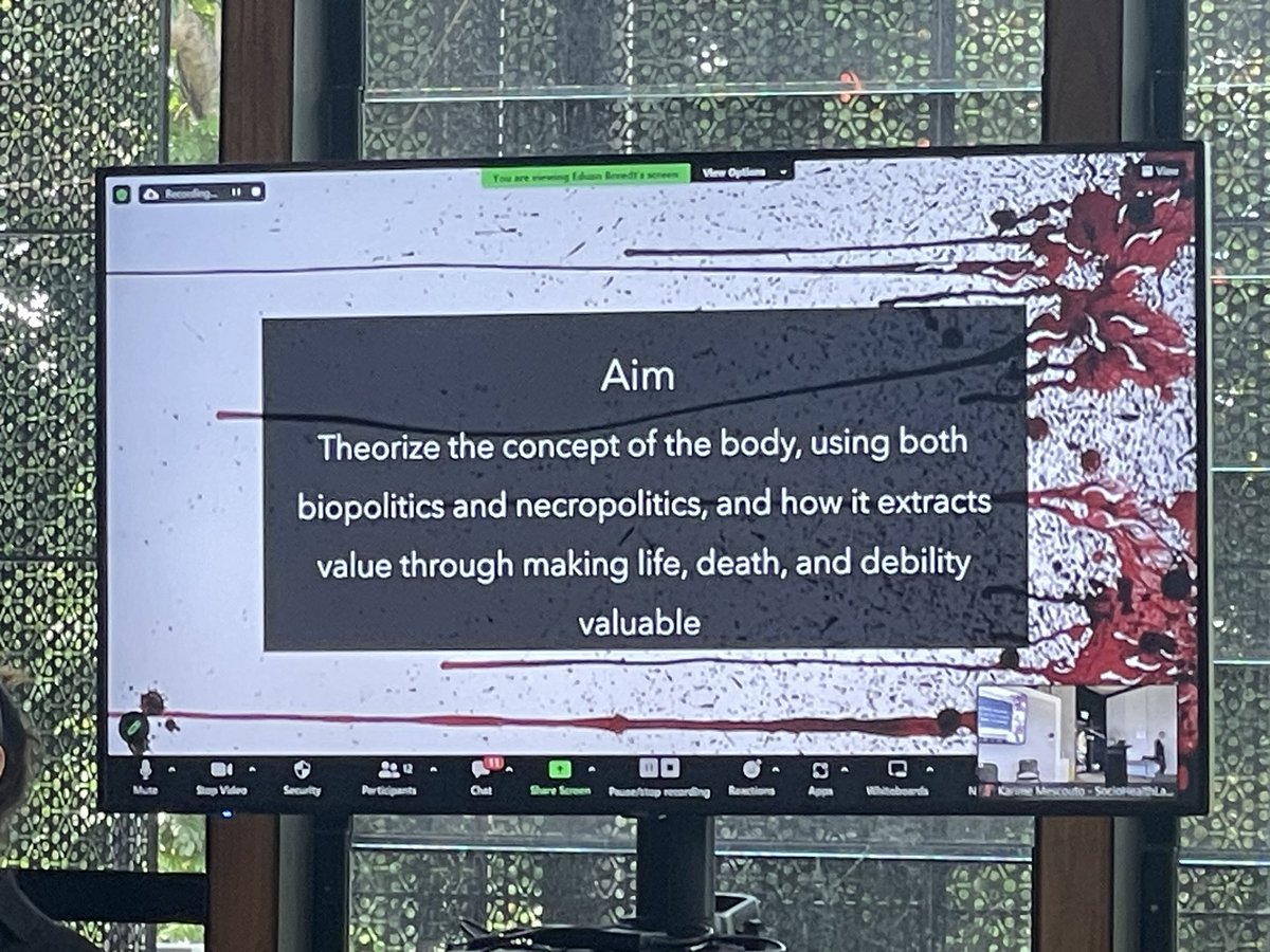 “Biopolitics and Necropolitics: Theorising Futurity in Physiotherapy”
<a href="/EduanBreedt/">Dark Physiotherapy</a> presented his initial PhD work where he is interested in exploring the concept of the “body” in physiotherapy

#SHL24
#SHLUnconference24