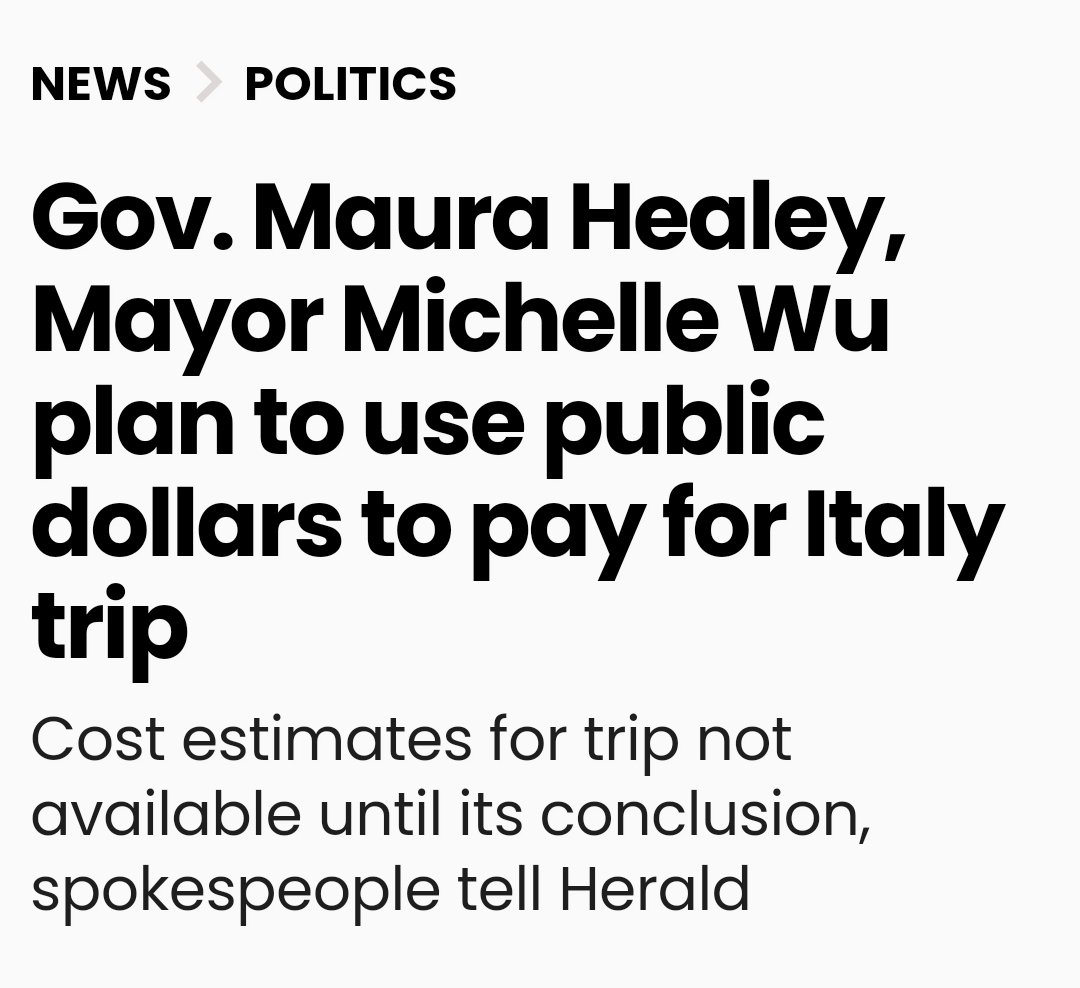 The same useless political tyrants who forced us to do school and business via zoom (while continuously pushing climate crisis fear) are currently in Italy for a vacation, er climate summit. They all took planes to get there. So green. Waking up yet folks? #bospoli #mapoli