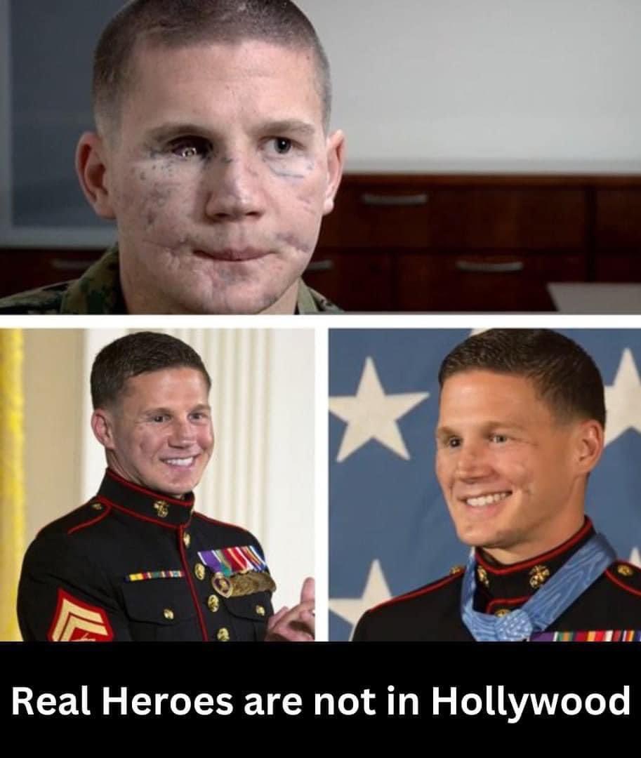 Here’s one of the most badass U.S. Marines ever… This mofo jumped on a live grenade to save his Brothers no questions asked! This is what a Hero looks like, not those Fucking Clowns in Hollywood. Get your mind right before you bash the Military or we’ll get it right for you!