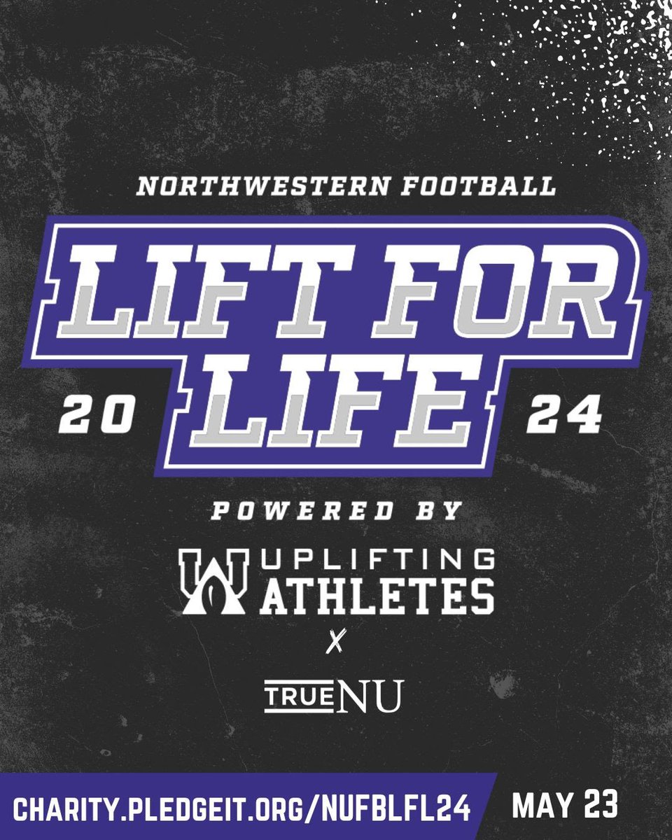 One workout. One cause. One community. One lift to make a difference for the #RareDisease community! @NUFBFamily is teaming up with @UpliftingAth for their Lift for Life on May 23! Pledge your support at: [charity.pledgeit.org/f/WpWAnei9Gm?c… ]