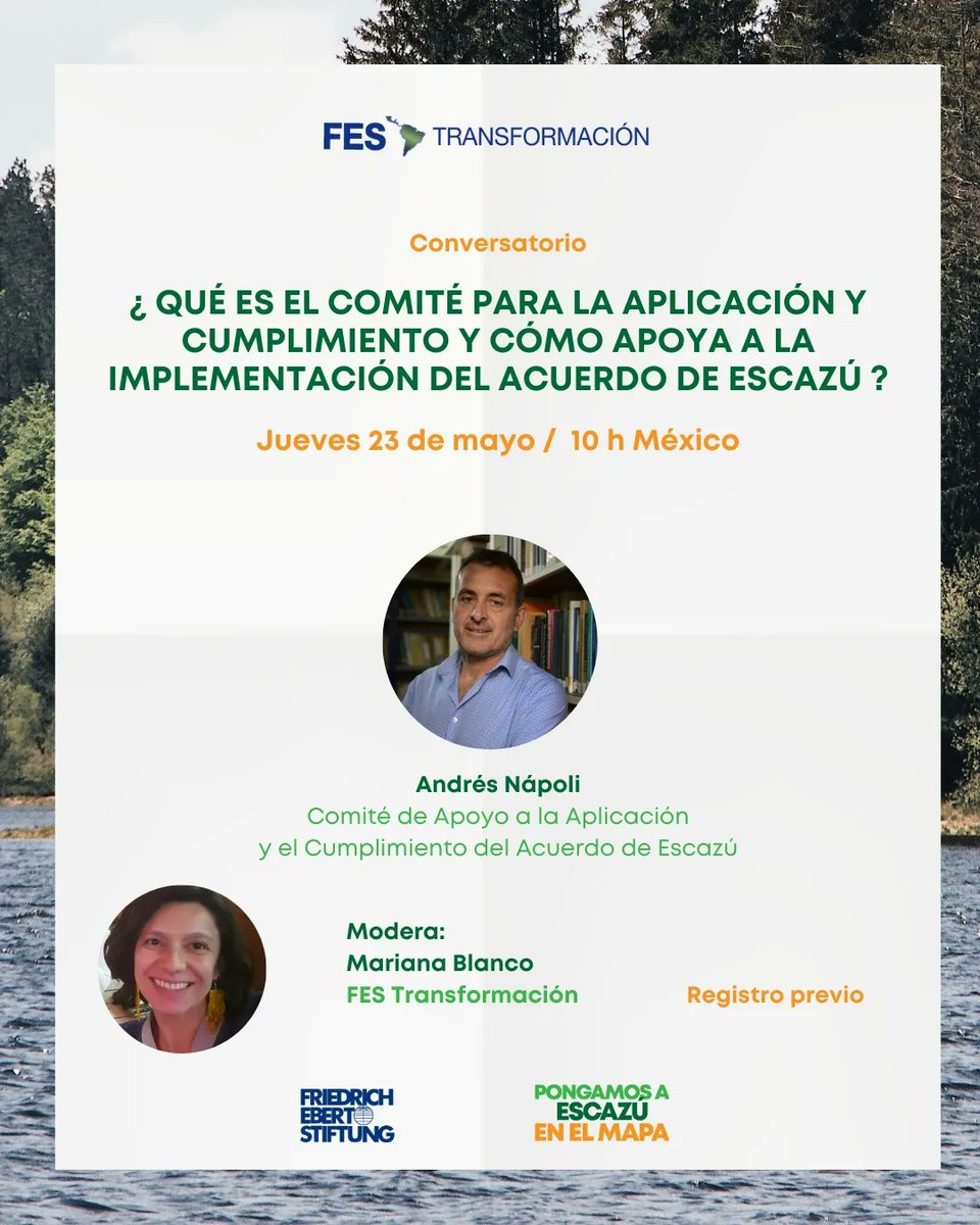 🌎La COP3 Escazú terminó con avances y barreras que convocan al debate.
Desde TSE invitamos a 2️⃣ conversatorios en línea para analizar la aprobación del Plan de Acción sobre Defensores y conocer  del Comité de Apoyo a la Aplicación y Cumplimiento.
Registro
forms.office.com/r/CVHGSHmfwe