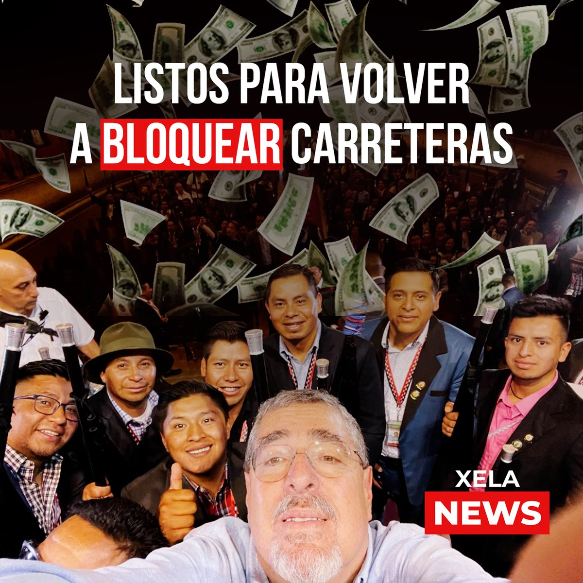 #BernardoArévalo ya les llevó hoy, una fuerte suma de dólares a los @48CantonesToto, cortesía de la @usembassyguate y ya se preparan para volver a bloquear el país.
Ya saben amigos seguidores, otra vez será por 'la democracia'.
#ArévaloNoMeRepresenta
#XelaNews 🇫🇷