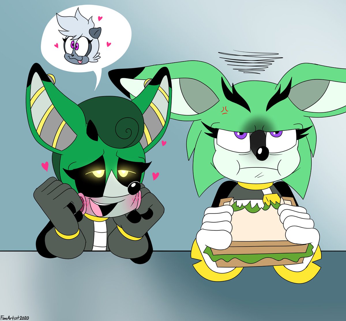 She’s been talking about Tangle being a lovable goofball for 20 minutes already! 💚

#sonicthedhedgehog #ArchieSonic #SonicIDW #cassiathepronghorn #clovethepronghorn #tanglethelemur