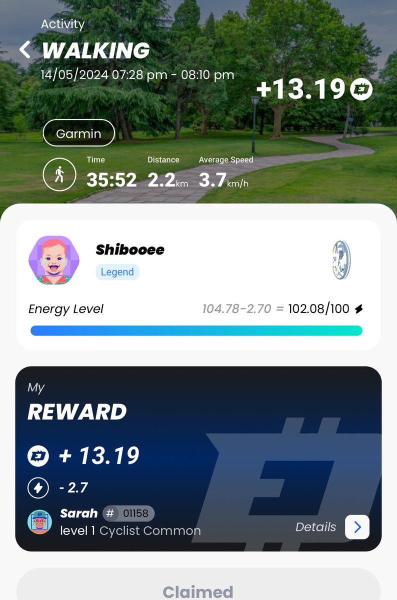 Busy day at the office today, ended my aura streak but at least I got a fitbag. I tried my best with 3 @DEFITofficial activities but it wasn’t enough. 

DEFIT rewards $20.30