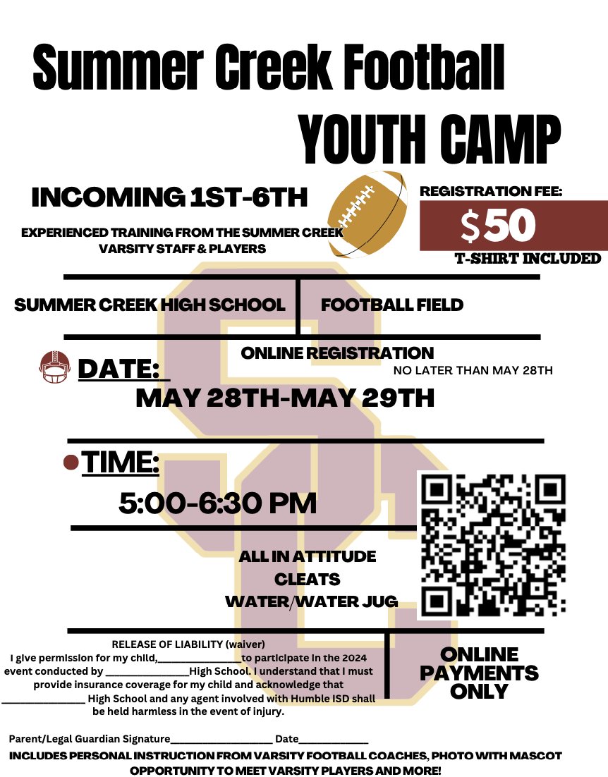 We are just 2 weeks away from our annual Bulldog Youth Football Camp. Cant wait to see our future Bulldogs. #ALLIN @HumbleISD_SWE @HumbleISD_LSE @HumbleISD_GE @HumbleISD_ACE @HumbleISD_CE @HumbleISD_FCE @HumbleISD_RCE @HumbleISD_SCHS