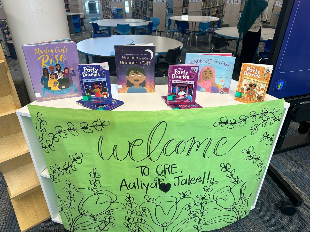 Ms Davis, the CRE librarian, welcomed Aaliya Jaleel. Ms Jaleel is a local illustrator, designer and visual artist. 
Ms Jaleel spoke to the kids about the role of an illustrator, her educational background and what brought her into this field. 
CRE PTO funded Ms Jaleel’s visit.