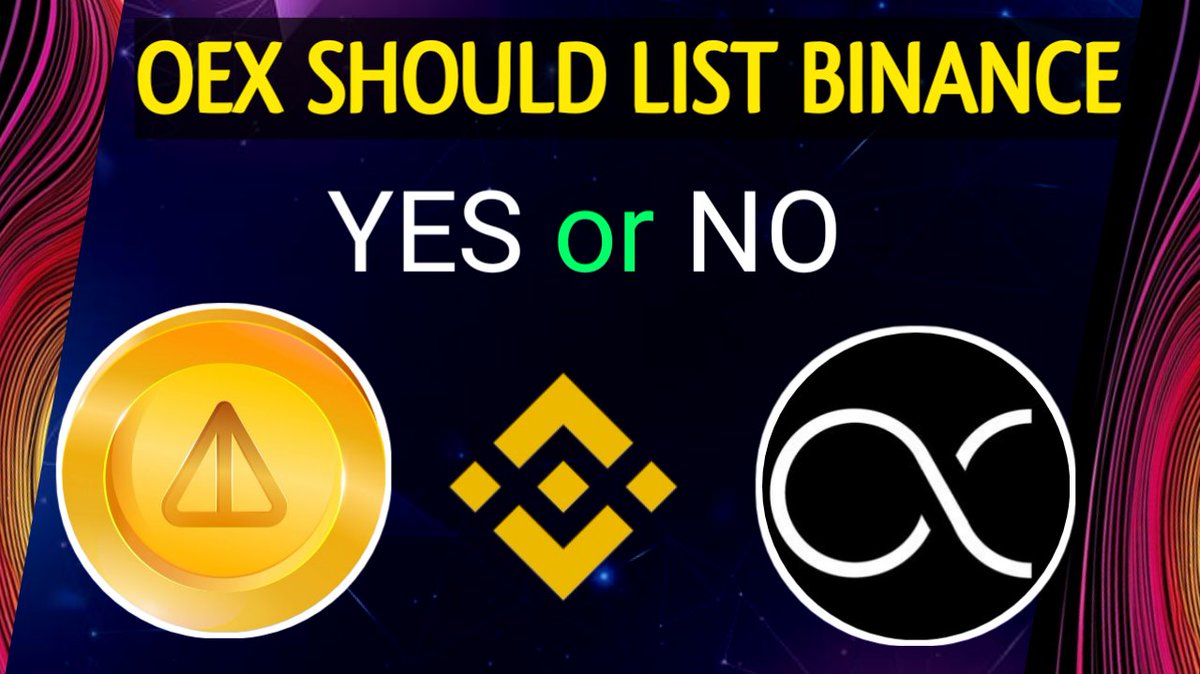 🔥 $OEX Should List #Binance With Major Exchanges Like $NOT Coin 🎗️

We Want $OEX @binance Listing Soon 🔜 ! 

@openex_network Please Consider it , If #OEXCommunity Hit 2K Likes ❤️, 1K Comments 🎁 and Repost 🔁 

Please Do Mention Task for Listing 
Like ❤️ | Repost 🔁 | Comments…