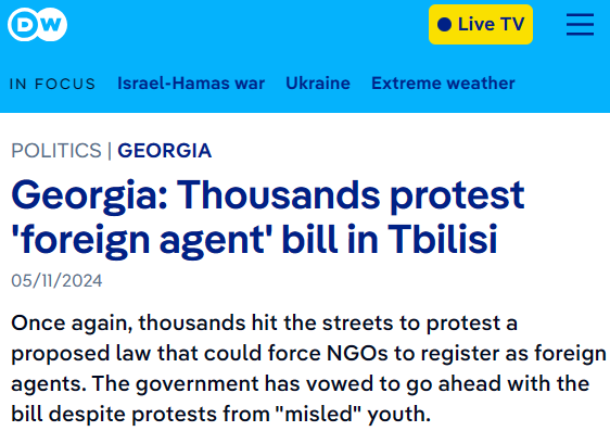 Meanwhile in Georgia's capital... NGOs funded by foreign governments fill the streets with brainwashed youth in service to the West