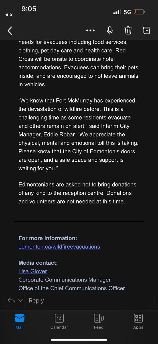 As of 9pm the City of Edmonton will accept Fort McMurray Evacuees. Reception centre at Clareview Recreation Centre #yeg @CityNewsYEG