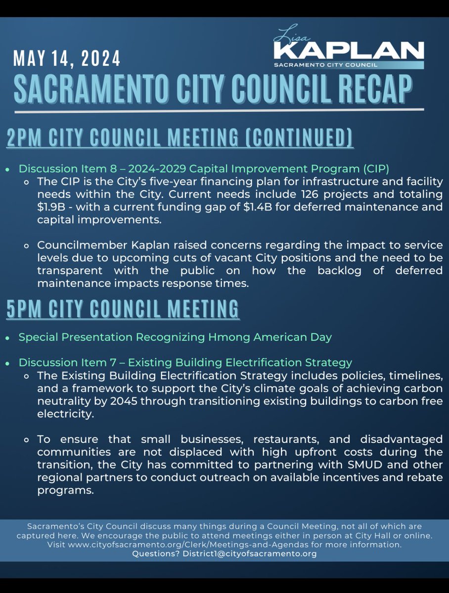 Recap of today’s Committee and City Council meetings. #citycouncil #committee #cityofsac #district1 #districtone #bettertogether