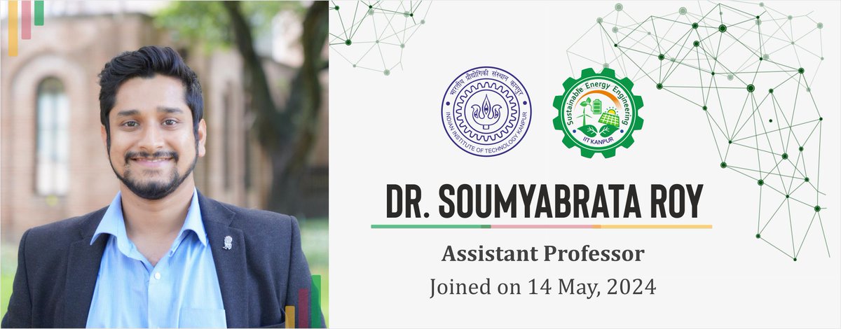 Dr. Soumyabrata Roy joins as an Assistant Professor at the @iit_see, on 14/05/2024. With a PhD from @jncasr, Bangalore, and research experience at @RiceUniversity, his work on advanced materials for sustainable energy is poised to make a significant impact.
 
#SustainableEnergy