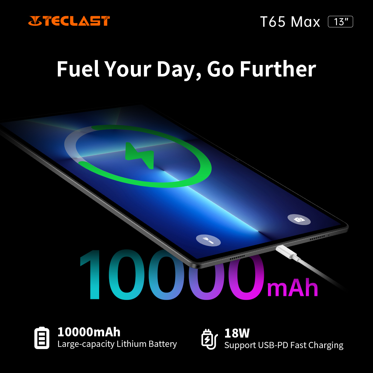 TeclastOfficial's tweet photo. Power Through Your Day with T65 MAX!
With its robust 10000mAh battery and 18W fast charging, the T65 MAX ensures you're always ready to go. More power, more productivity.
Add to Cart at $189.99:https://t.co/T1gIGKvolV
#Teclast #T65MAX #tech #StayPowered #teclasttech https://t.co/FzE0PqxPcB
