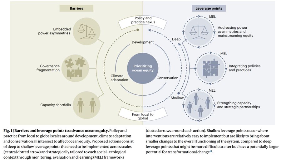 *PAPER ALERT* As the world races towards #30x30 targets, equity must be considered at the forefront of ocean governance & management or risk further marginalizing the world's most vulnerable. More: bit.ly/44JklQb