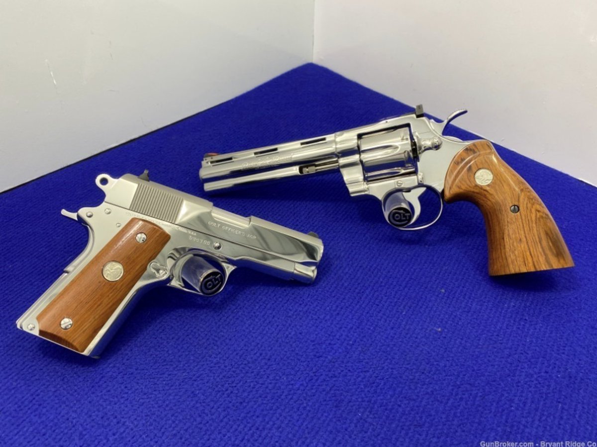 1986 Colt Double Diamond Python & Officers ACP *803 OF 1,000 Ever Made* See them here: bit.ly/4bi7rv0 🥸 Would you add them to your collection? #gunbroker #colt #coltpython