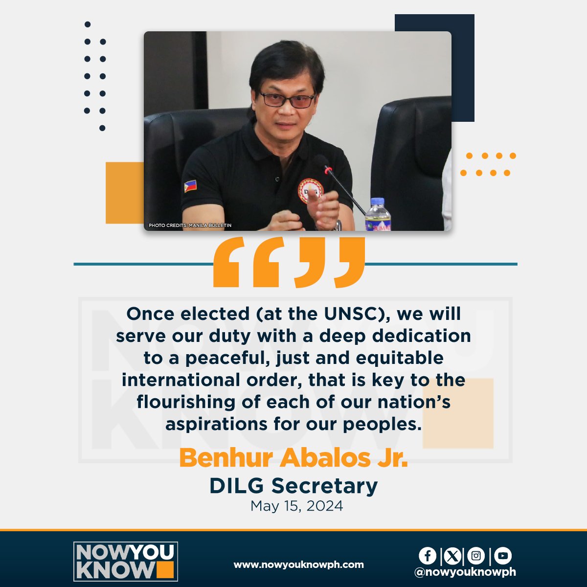 The Philippine government vowed to remain dedicated to a peaceful and equitable international order once elected to a non-permanent seat at the United Nations Security Council (UNSC). READ: tinyurl.com/5z3p5e6p 📰GMA NEWS ONLINE