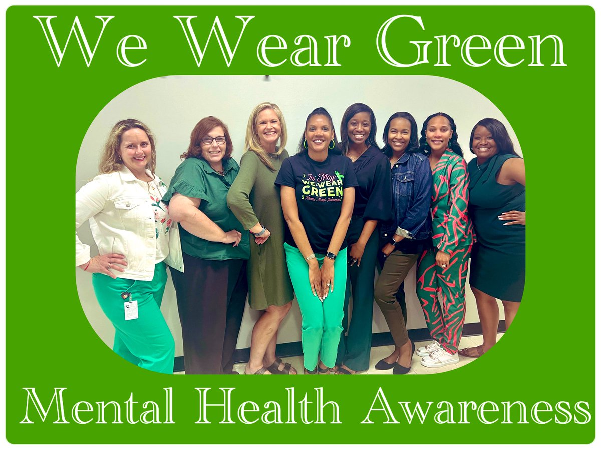 Be Seen in Green!! Students Support Service leaders wearing green in support of Mental Health Awareness Week! #yourmentalhealthmatters