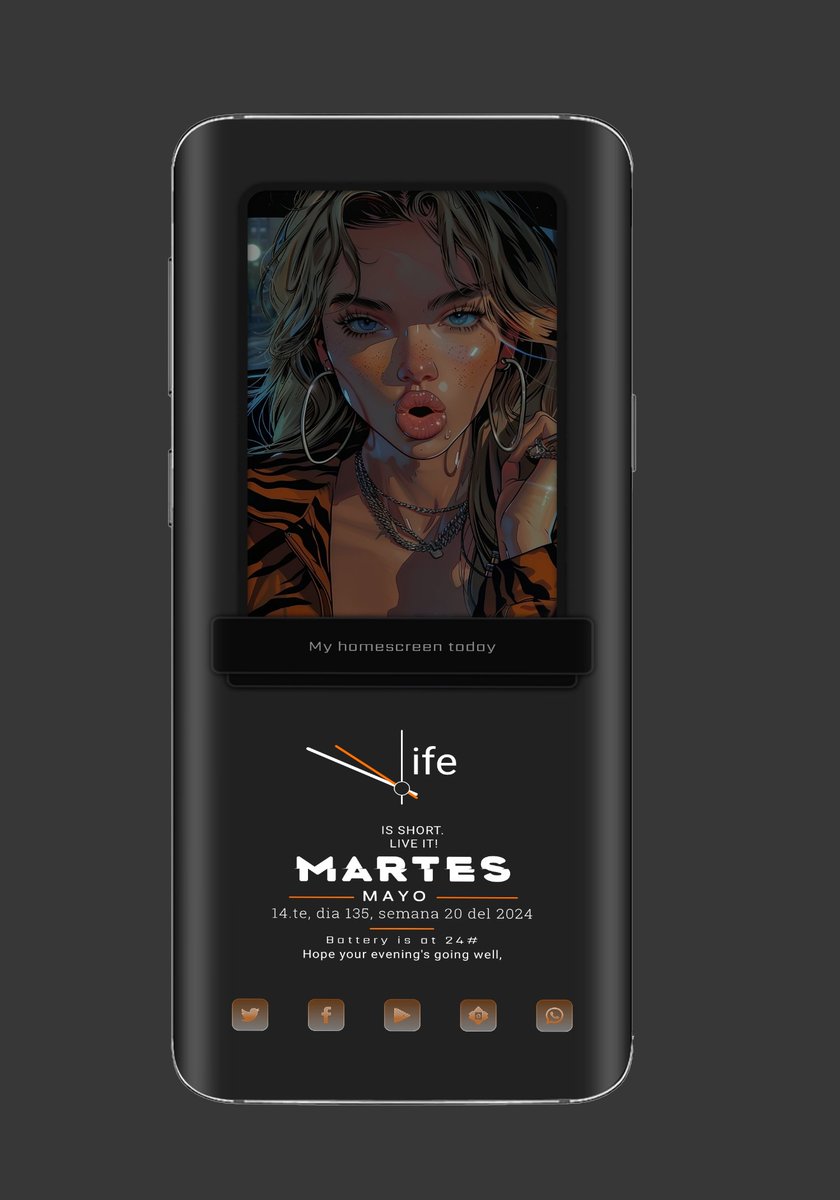 Buenas noches Wall edit x 🙋 imagen original @vk Widget x 🙋 Icons by @knocksamsummer Hishoot2i template by @andro_idfans