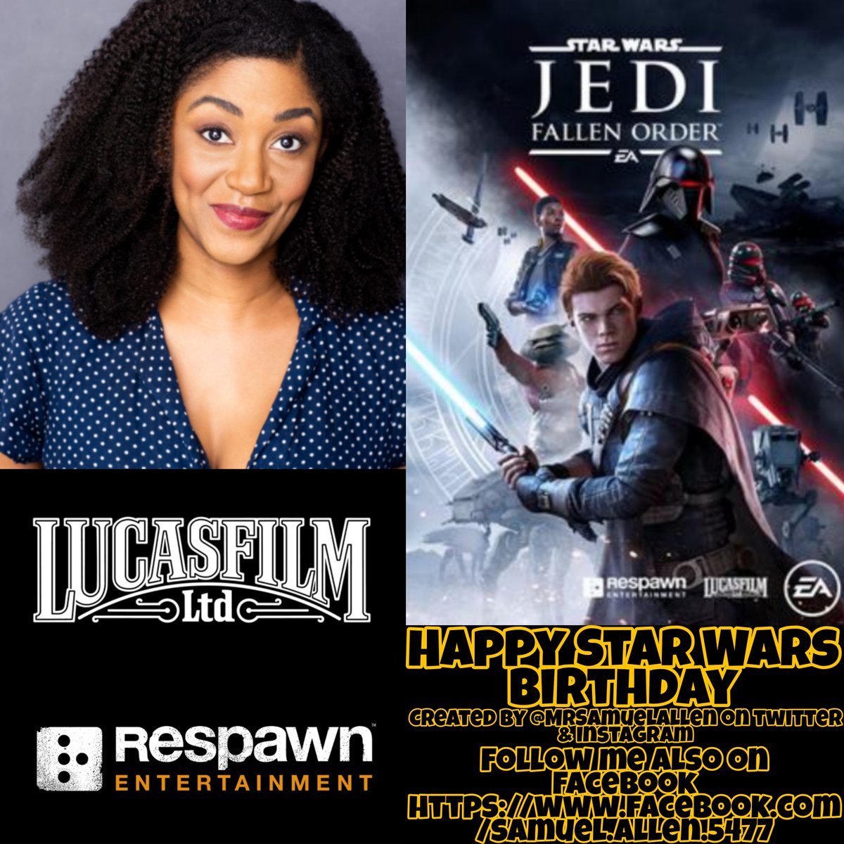 Happy Birthday to @msadriansnow, she provided a voice in video game #StarWarsJediFallenOrder. Follow her also on Instagram instagram.com/msadriansnow/?…. May she have a good one.