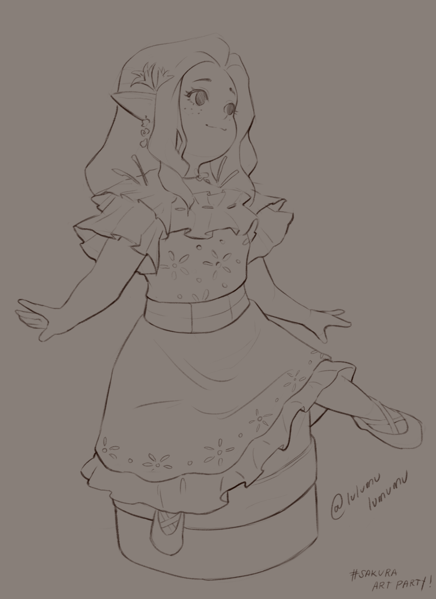 LairBug's tweet image. #SakuraArtParty @lulumulumumu 

Thanks to @sumiyumiffxiv  for hosting ✨