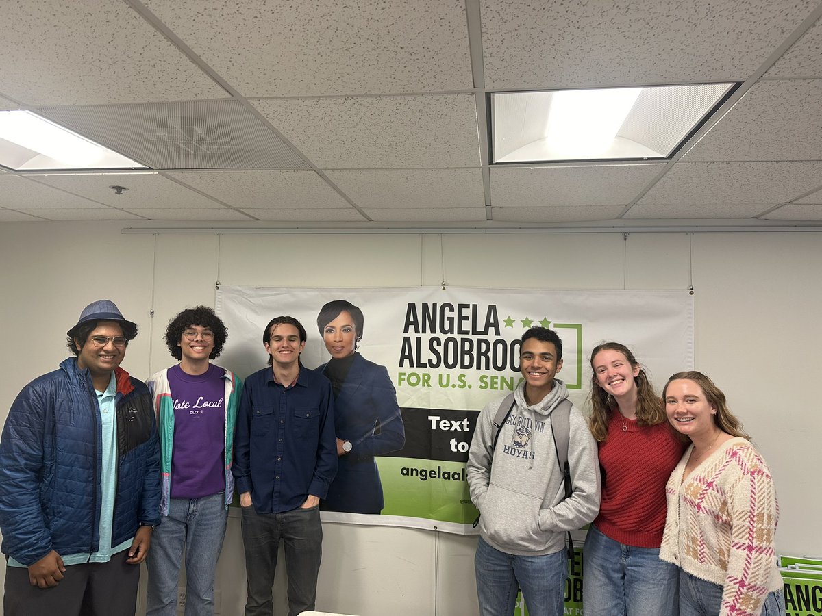 GUCollegeDems's tweet photo. So happy to announce that another one of our canvassing trips paid off! Congratulations to @AlsobrooksForMD who we knocked doors for on April 27th.
#collegedems #electdems #maryland #georgetown #senaterace https://t.co/BFvHrPi95w