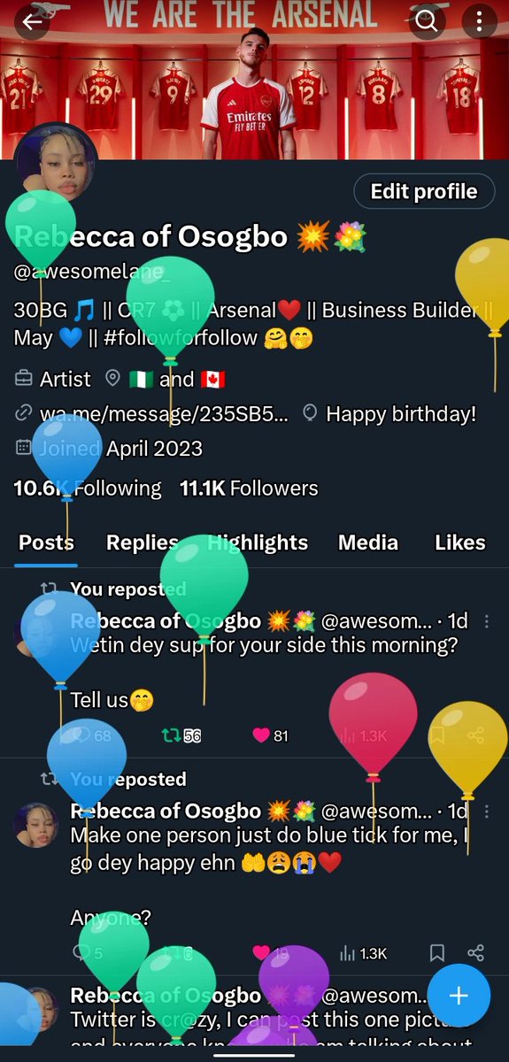 awesomelane_'s tweet image. Y'all 🥳🎊❤️
Guess who's getting balloons today 🤭🥰
Say me prayers please 🤲❤️