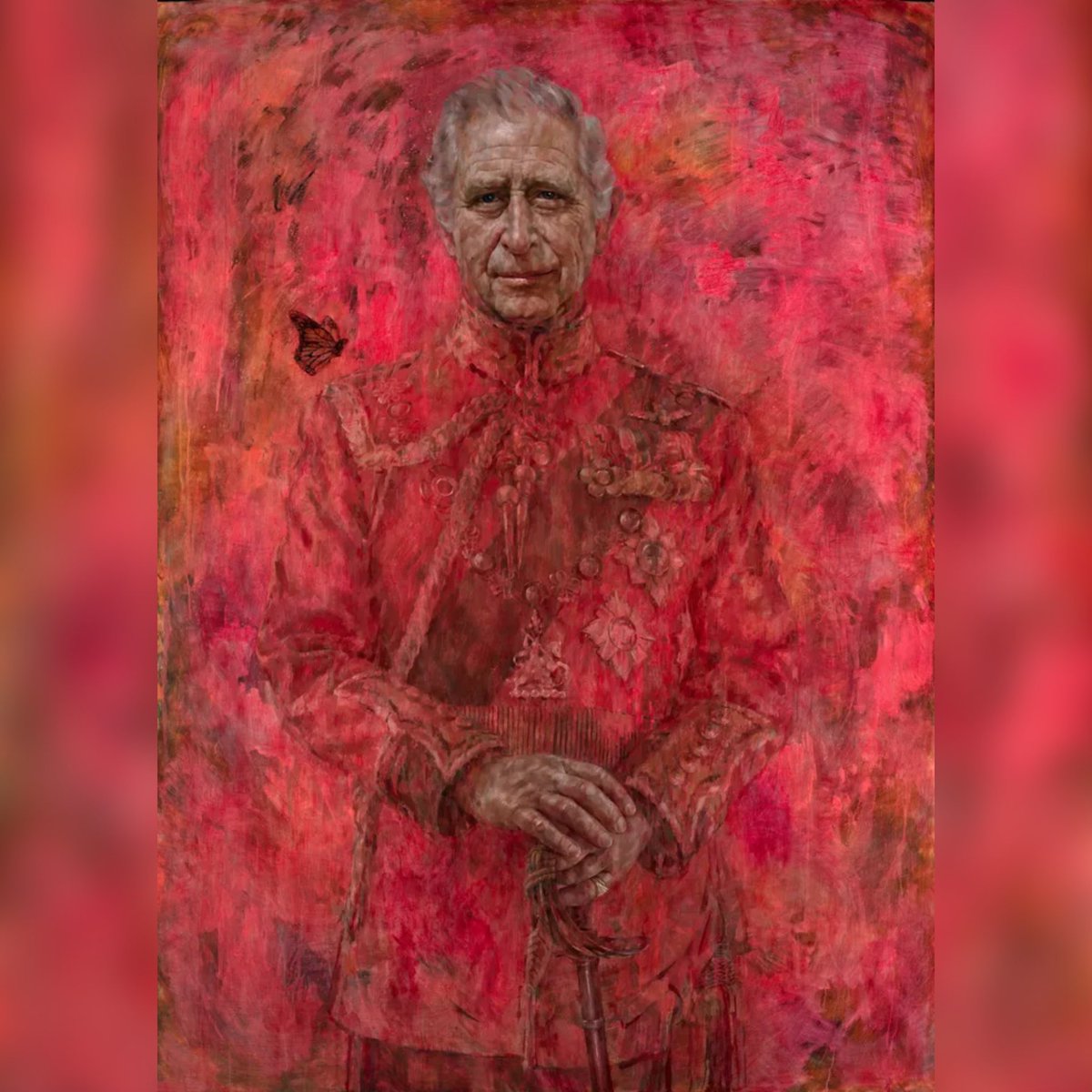 King Charles III unveils first official painted portrait since coronation.