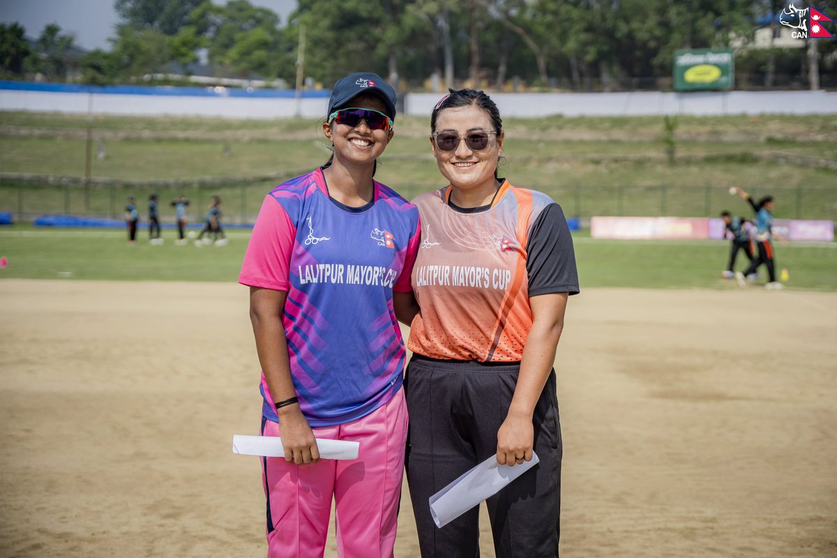 Lalitpur Mayor’s XI have won the toss and elected to bat first at TU 🏏 #HerGameToo | #WomensCricket | #NepalCricket