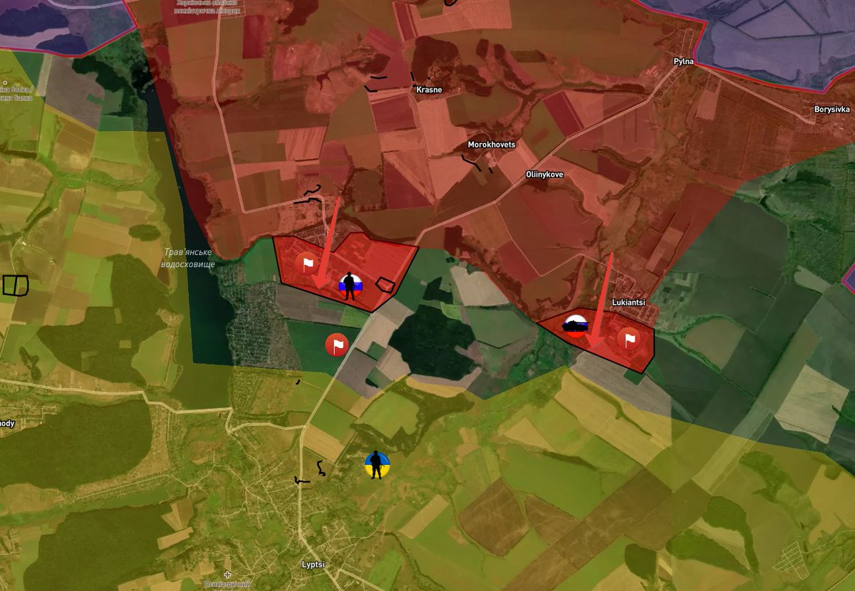 #UkraineRussiaWar According to the statement of the North group of troops, the Russian Armed Forces established full control over the villages of Hlybike and Lukiantsi. Military Summary Map (dev.militarysummary.com)