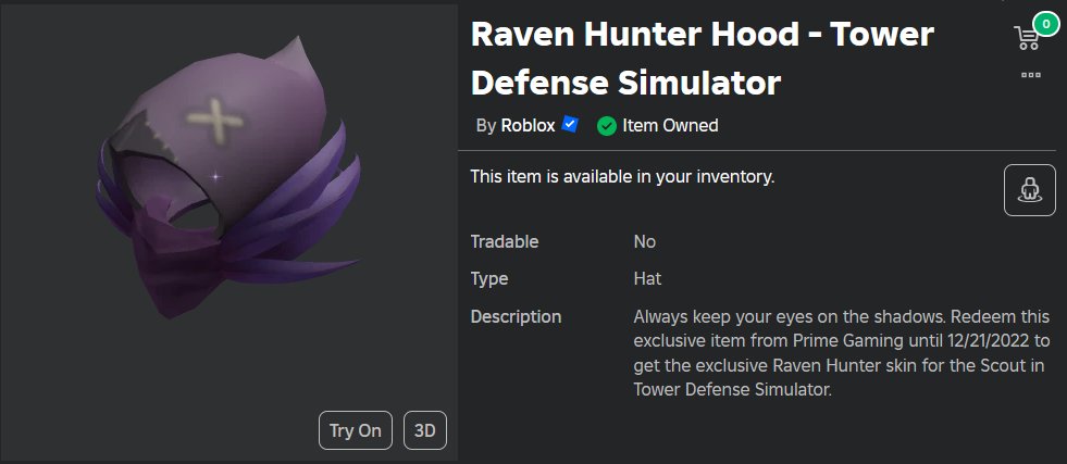 🎉 Raven Hunter Hood - Code Giveaway 🎉

📘 Rules:
- Must be following me + Like the tweet
- Reply with anything random

⏲️ 3 random winners will be picked tomorrow at 11 PM EST.
#Roblox #robloxgiveaway #robloxgiveaways #RobloxUGC