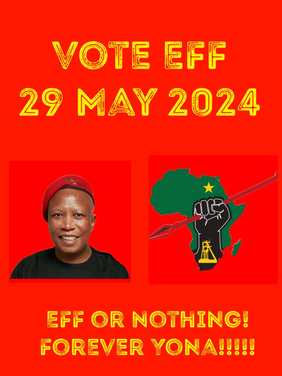 We are voting EFF that's all. #MalemaForSAPresident 
#VoteEFF29May2024 
#VukaVelaVotaEFF
