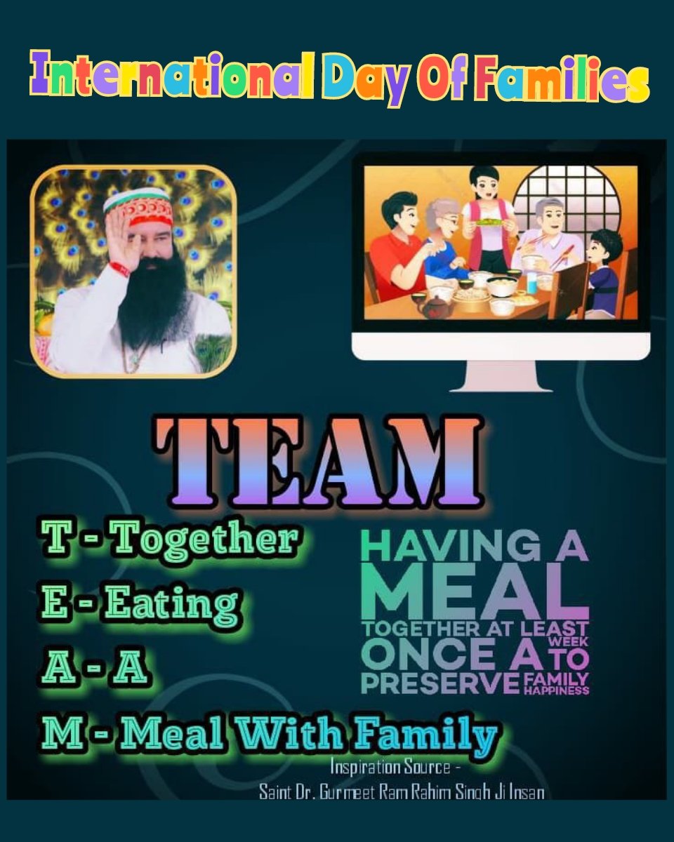 #Due to hectic schedule our life so busy and we have no time for family hence they feel stress so Saint MSG Insan started compaign for families which provide tips for happy life he says give proper time to family#StressManagementTips 
#StressFreeLife #Stressfree 
#GiveUpWorries