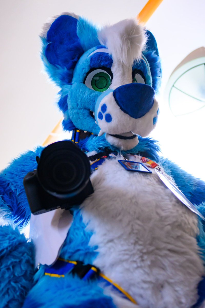 Hey, my eyes are up here! What, you looking at my belly, silly?~

#TummyTuesday #fursuit

📸@Negadrake 
🐺🧵@WildDogWorks 
📿@Crunchycurl
