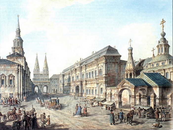 North side of Red Square
Fyodor Alekseyev
Date: 1802; Russian Federation
Style: Neoclassicism
Genre: veduta