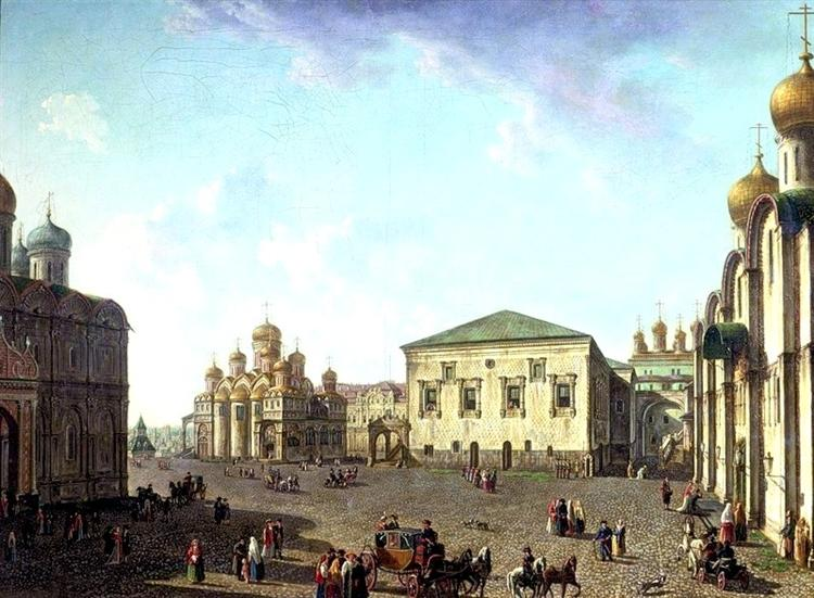The Annunciation Cathedral and Faceted palace
Fyodor Alekseyev
Date: c.1805; Russian Federation
Style: Neoclassicism
Genre: veduta
