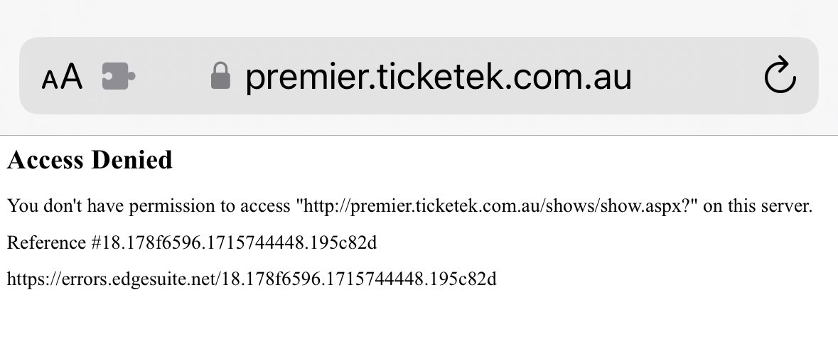 going to light myself on fire in front of the ticketek head office to change the trajectory of their lives forever