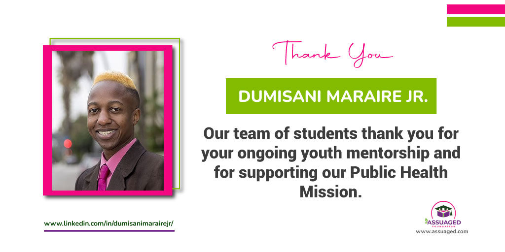 🙌 Big shoutout to Dumisani Maraire Jr.! 🎨 Your art and mentorship for Assuaged students is making a real impact. Thank you for your dedication and creativity! 🌟 hubs.ly/Q02tLJFb0

#Gratitude #Mentorship #Assuaged #Publichealth #beyourhealthiest