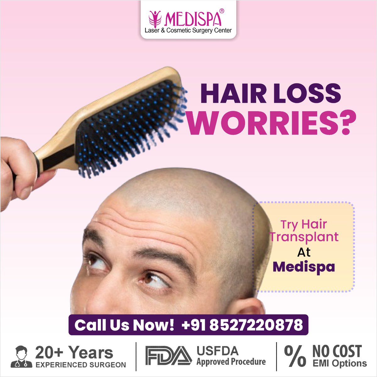 Transform your hairline and regain your confidence with a hair transplant! Book your appointment now!
👉 Call: +91-8527220878
👉 Email: info@medispaindia.in
👉 Visit: medispaindia.in/online-query/
#hairtransplant #HairTransplantCost #drsuneetsoni #haircare #HairRestoration #hair