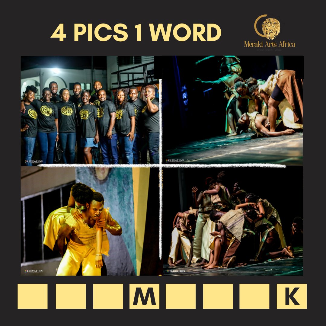 It's time to tease the brain! Can you solve this puzzle? 
#MerakiArtsAfrica
#4Pics1Word 🧩✨ 
#WednesdayTrivia