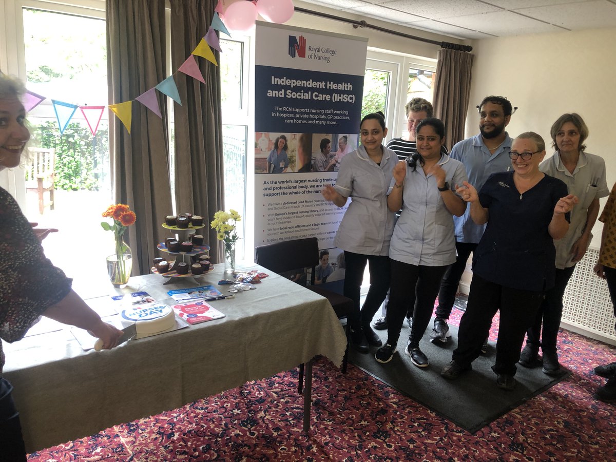 RCN Senior Officer Julie Williams and Sam Preston, our Lead Nurse for the Independent Health and Social Care sector, also visited The Willows Nursing & Residential Home in Market Harborough yesterday (14/5), taking cake and goodies to staff and residents.