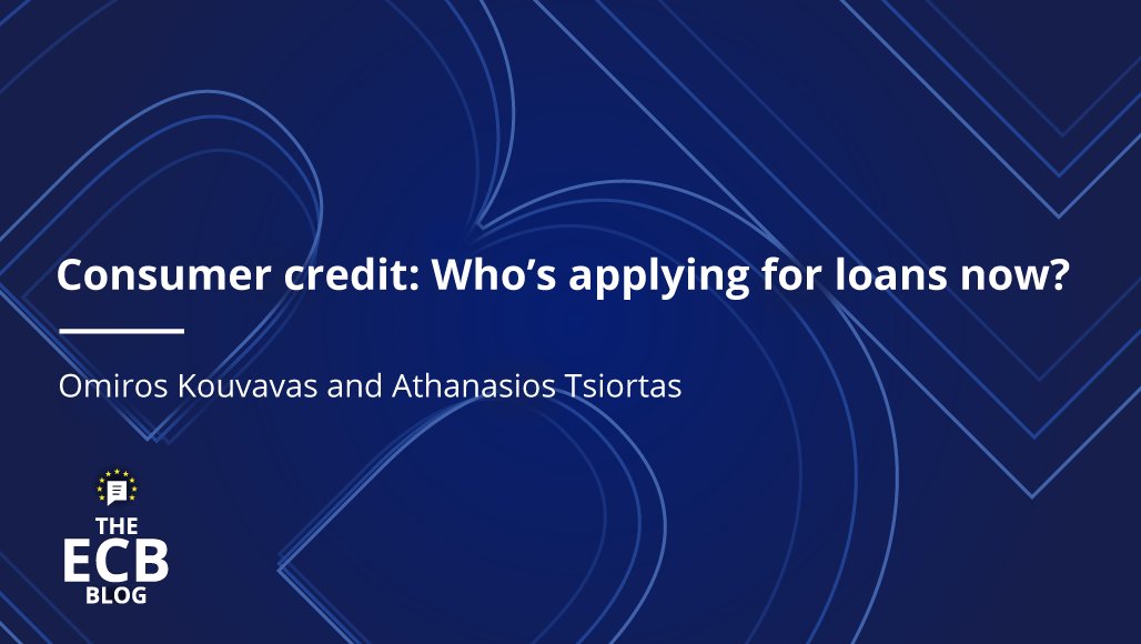 More consumers are applying for loans, especially those from lower-income households. #TheECBBlog looks at why this is happening even though interest rates are rising. ecb.europa.eu/press/blog/dat…