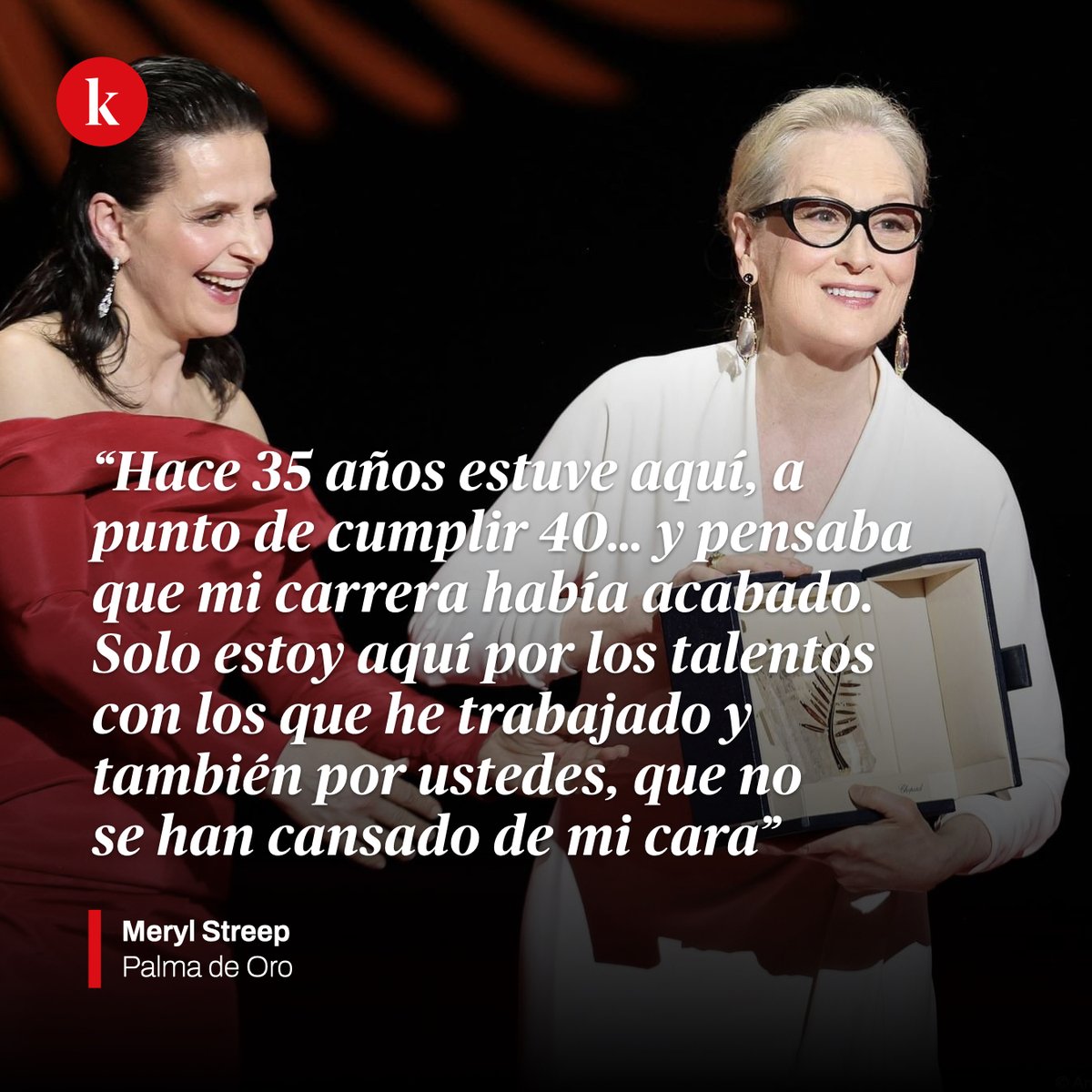 Un resumen de la gala de inauguración de #Cannes2024, en la que se bailó mucho y se homenajeó a Greta Gerwig y, por supuesto 🙌 a Meryl 🙌 🔗 kinotico.es/actualidad/202…