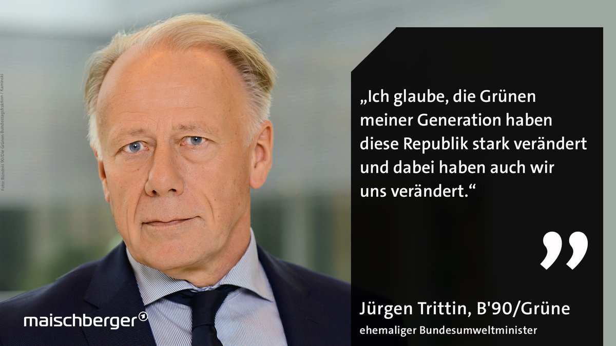 Über seine politische Bilanz und die Zukunft der #Grünen spricht heute Abend bei #maischberger der ehemalige Bundesumweltminister und langjährige @Die_Gruenen-Fraktionsvorsitzende Jürgen Trittin (@JTrittin). 📺 Um 22:50 Uhr | @DasErste