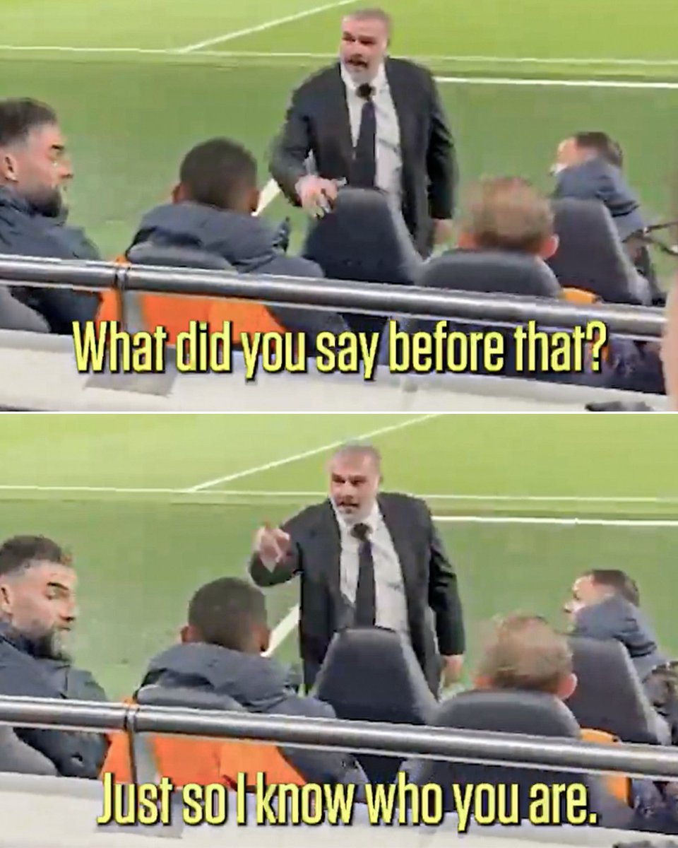 Ange Postecoglou was not happy with a Spurs fan instructing him to lose the match on purpose 😳