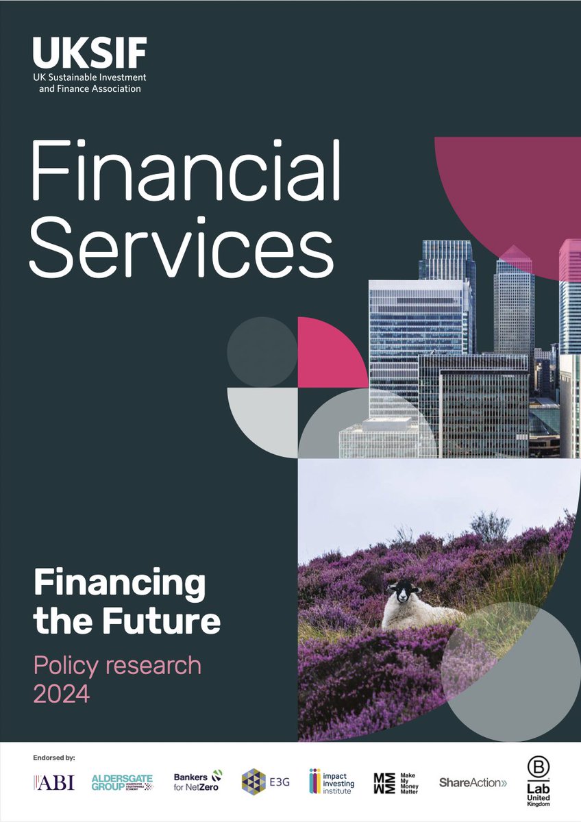 Proud that @UKSIF's latest report, on disclosures, fiduciary duty and nature, has been endorsed by @BritishInsurers, @AldersgateGrp, @Bankers4NetZero, @e3g , my former employer the @ImpactInvInst, @MMMoneyMatter, @ShareAction, and @BCorpUK. Read it here: uksif.org/election2024/f…